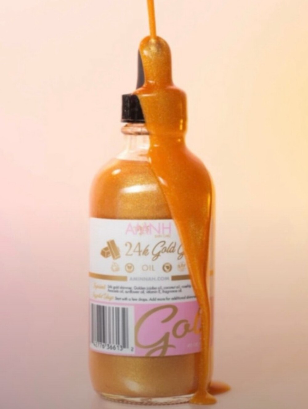 Aminnah-24k Gold Glow Shimmer Body Oil (Warm Vanilla ) - Picture 2 of 2